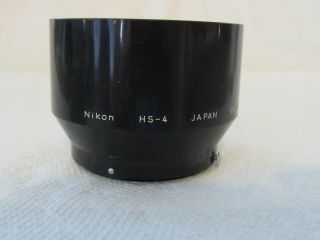 Nikon Metal Hood Hs - 4 For Mf Nikkor 105/2.  5 135/3.  5 105/4 Vintage Metal