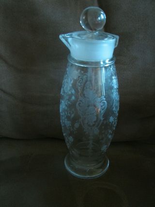 Hard To Find Cambridge Rose Point 32 Oz Cocktail Shaker