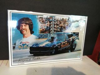 Vintage Blue Max F/c Raymond Beadle Nhra Drag Racing Placemat Hand Out Nostalgia