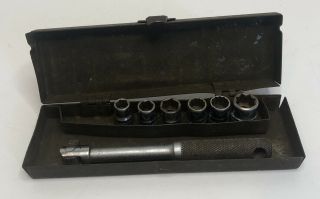 Vintage Sk Tools Mixed Small Socket Set W/metal Box