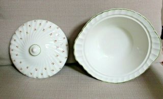 LAURA ASHLEY THISTLE Pattern Johnson Brothers Round Covered Vegetable Dish 3