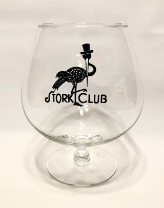 Vintage Stork Club Nyc Brandy Snifter Drinking Glass -