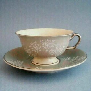 Castleton China Lace Footed Cup & Saucer Set