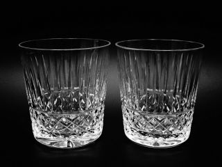 2 Brilliant Waterford Crystal " Maeve " 9 Oz.  Old Fashioned Glasses Ireland