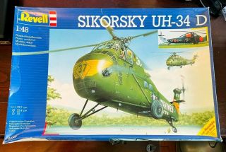 Vintage Revell Germany 1/48 Sikorsky Uh - 34d Helicopter 4485