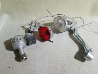 Vintage Schwinn Approved Light Generator Set - Headlight Tailight Traveler