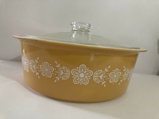 Pyrex 604 Big Bertha In The Butterfly Gold Pattern