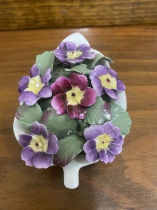 Vintage Aynsley April Primrose Porcelain Flower Arrangements: