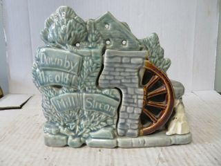 Vintage 1950s Mccoy Pottery Planter Vase " Down By The Old Mill Stream "