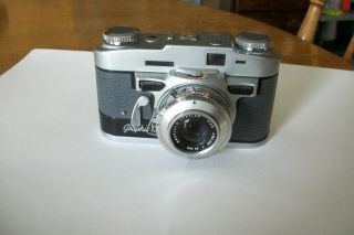 Vintage Graflex Graphic 35mm Camera 50mm Fraflar Prontor Svs Lens W Leather Case