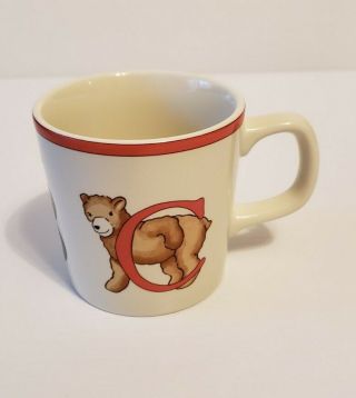 Alphabet Bears Abc Mug Tiffany And Co 1994 Cup Teddy Porcelain 3 " Childrens Cup