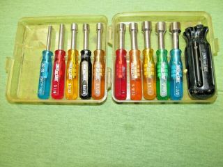 Vintage 11pc Channellock Small Nut Driver Set - 3/32 " Thru 3/8 " W/larger Handle