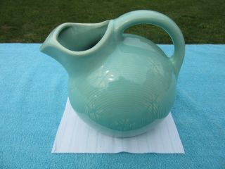 . Usa Potter Green Tilt Ball Pitcher W Ice Lip Ceramic Water Tea