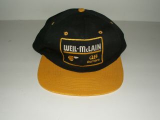 Vintage Weil - Mclain Qb Burners Heating Oil Gas Patch Snapback Hat Nissin Caps