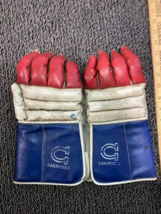Old Vintage Hollander 244 Montreal Canadiens Hockey Gloves