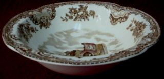 Johnson Brothers China Old Britain Castles Brown Multicolor Cereal Bowl Crazed