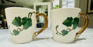 Vintage Metlox Poppy Trail Large Coffee Cup Hand Painted In “california Ivy”