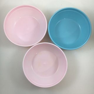 Vintage Gerber Baby Food (3) Bowls and (3) Cups—Pink & Blue Gender Reveal Party 2