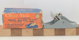 Vintage 3 - 1/2 " Great Neck Model Makers Plane (like Stanley No.  101) (inv L128)