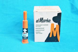 Vintage El Marko Permanent Marker By Flair - Orange - Nos 759 - One Marker