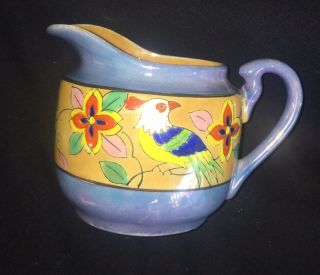 Vintage Hand Painted Lusterware Small Pitcher Creamer Made In Japan