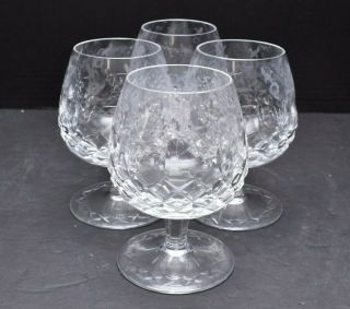 Set 4 Rogaska Gallia 5.  25 " Etched Brandy Snifters Glasses Goblets Stemware Clear