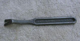 Vintage Barcalo Buffalo Drop Forged Pry Bar Nail Puller Tack Brad Moulding Tool