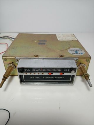 Vintage Sanyo Auto 4 Channel 8 Track Stereo With Am/fm