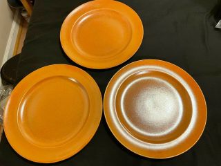 3 Homer Laughlin Wells Art Glazed Dinner Plates