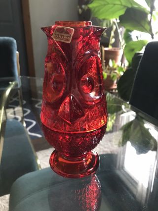 Red Viking Class Owl Fairy Lamp