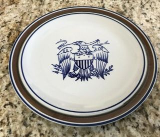 Salem Stoneware “georgetown” American Eagle And Shield Design Dinner Plate (1)