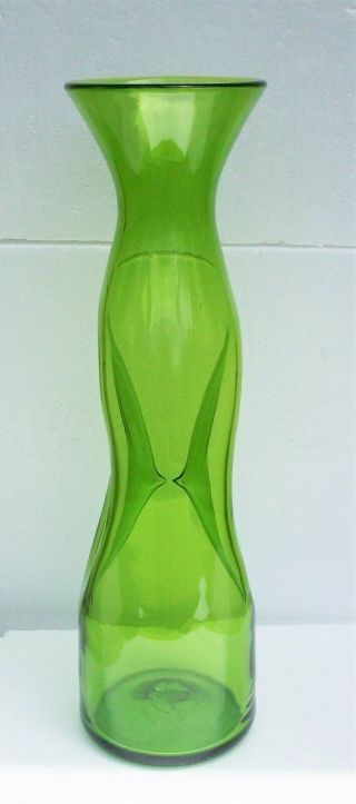 Blenko 6634 20 Inch Vase In Olive Green