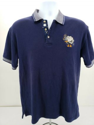 Vintage 2001 Warner Bros Looney Tunes Daffy Duck Golf Polo Shirt Size S