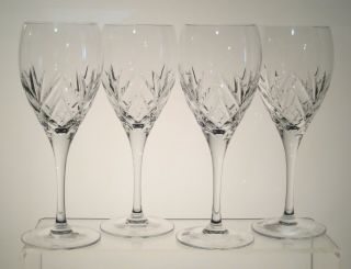 Juliette Royal Doulton Crystal Red Wine Glasses 7 3/4 ",  Set Of Four,  Imperfect