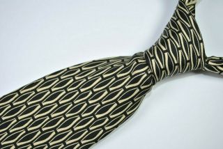 Vintage Hermes Paris 345 Ma Tie Made In France 100 Silk Black Color L57 W4.  1
