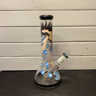 12 Inch Mermaid Beaker Bong Water Pipe Bowl Glass Pipes Bubbler