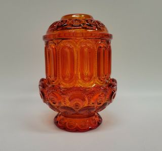 Smith Moon And Star Glass Amberina Courting Fairy Candle Lamp
