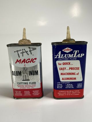 Tap Magic Aluminum Cutting Fluid And Winbro Alumtap Vintage Oil Can Collectible