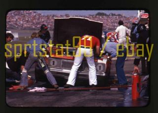 1975 Wayne Shugart 71 In Pits - Nascar Permatex 300 - Vintage 35mm Race Slide