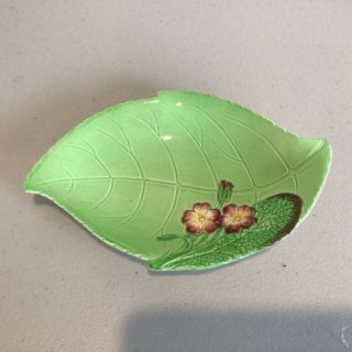 Vintage.  Carlton Ware Australian Design.  Leaf With Flowers Ceramic Dish 454