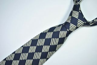 Vintage Hermes Paris 304 Ma Tie 100 Silk Made In France Blue Color L55 W4.  1