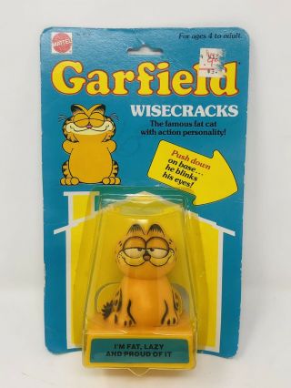 Vintage Garfield Wisecracks Figure Mattel 1982 " I 