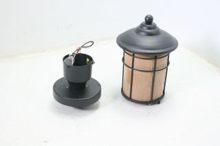 Emliviar 1803cw2 - P Outdoor Light Post Vintage Lantern W Seeded Glass Black