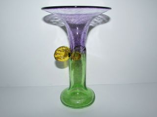 Kosta Boda Art Glass Wind Pipes Vase Bertil Vallien 855
