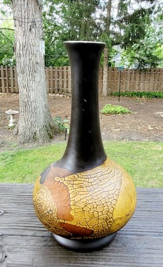 Vintage Royal Haeger Bud Vase Earth Wrap Lava Texture 7” Tall -