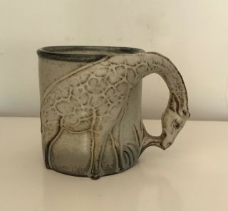Vintage Japanese Studio Pottery John Buck Ceramic Giraffe Mug Coffee