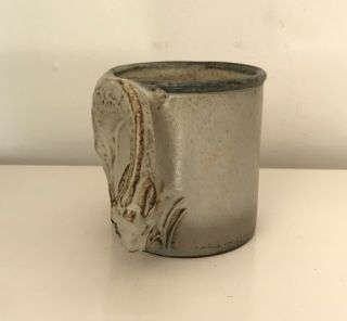 Vintage Japanese Studio Pottery John Buck Ceramic Giraffe Mug Coffee 3