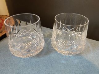 Set Of 2 Waterford Crystal Lismore Roly Poly Old Fashioned 9 Oz Rocks Glass