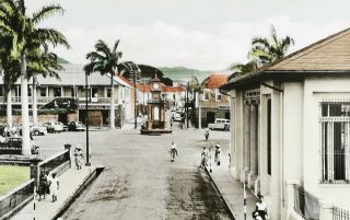 St Kitts,  Bwi.  The Circus,  Basseterre.  Vintage Photographic Postcard