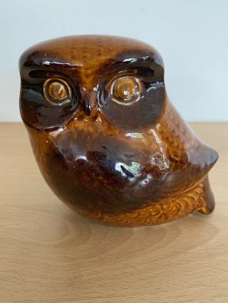 Vintage Pottery Owl Money Box Szeiler